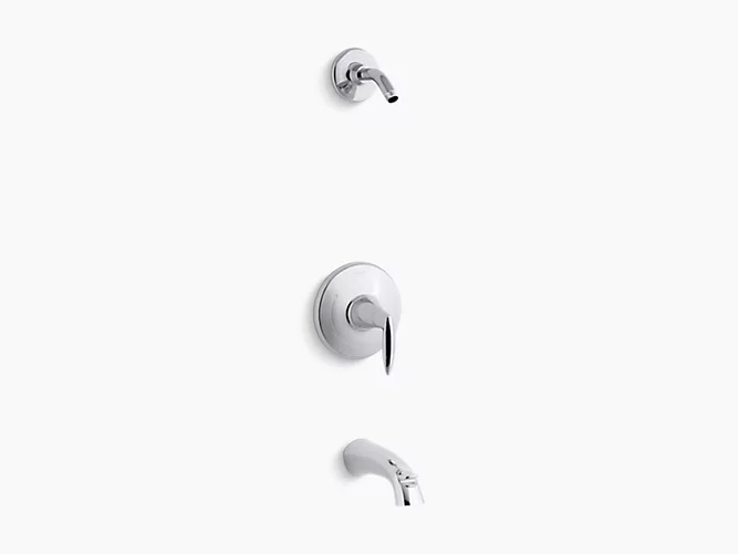 Alteo®Rite-Temp® bath and shower valve trim with lever handle and spout, less showerhead K-TLS45104-4-CP-related