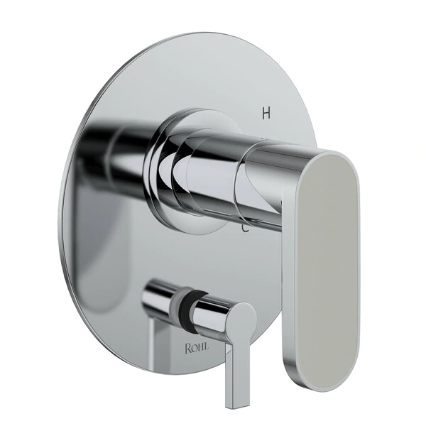 Miscelo Pressure Balance Trim With Diverter - Polished Chrome Spout With Bianco Insert With Lever Handle With Insert | Model Number: MI11W1BLAPC-related