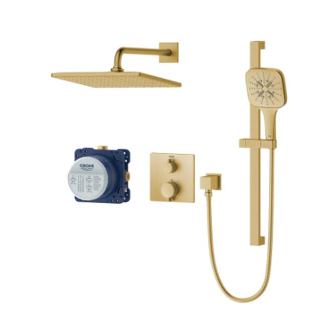 Rainshower™ Grohtherm® 2-Handle Thermostatic Single Function Shower Kit-shop