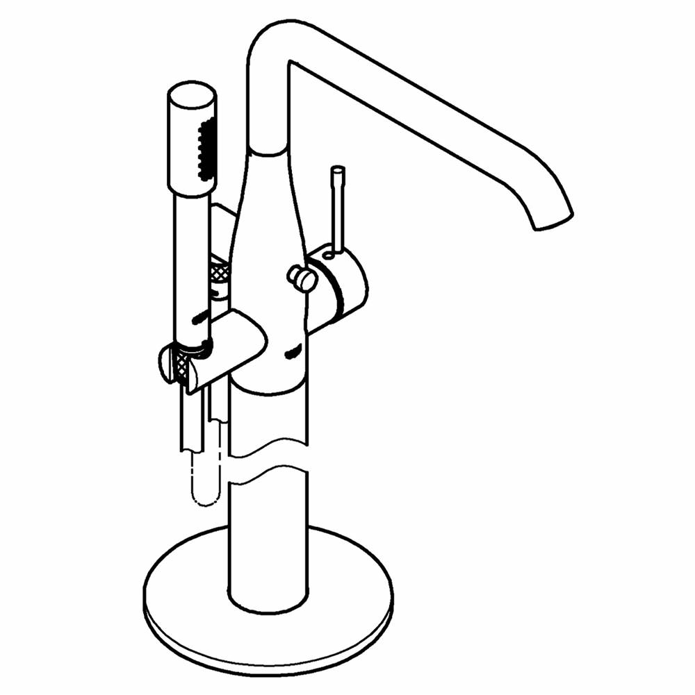 Single Handle Freestanding Tub Faucet with 66 L min 175 gpm Hand Shower-shop