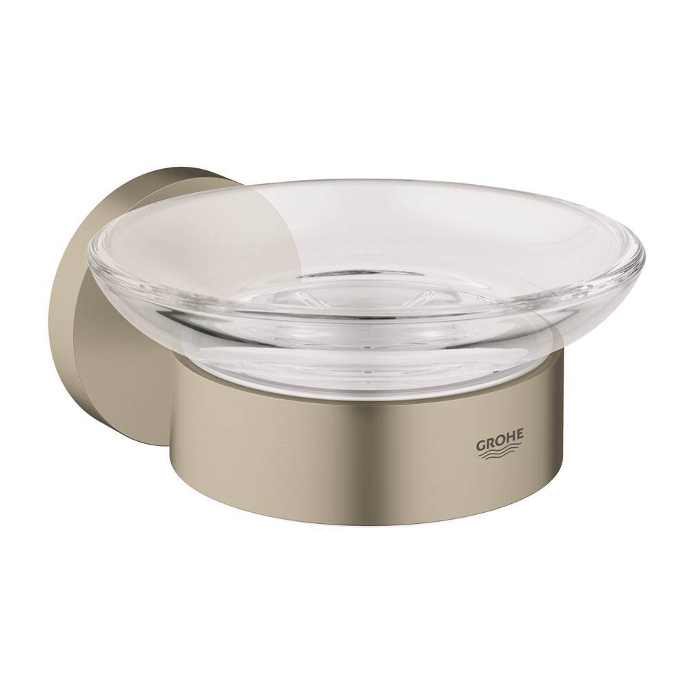 Essentials Soap Dish with Holder, brushed nickel-related