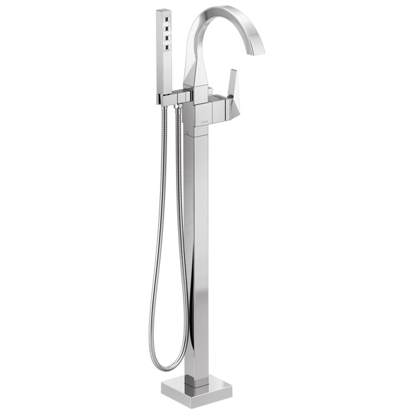 TRILLIAN™ Trillian™ Single Handle Floor Mount Tub Filler Trim With Hand Shower In Chrome-related
