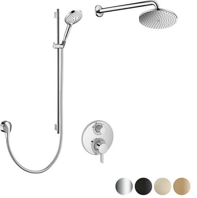 Hansgrohe Ecostat Round Raindance Thermostatic Shower Kit-shop
