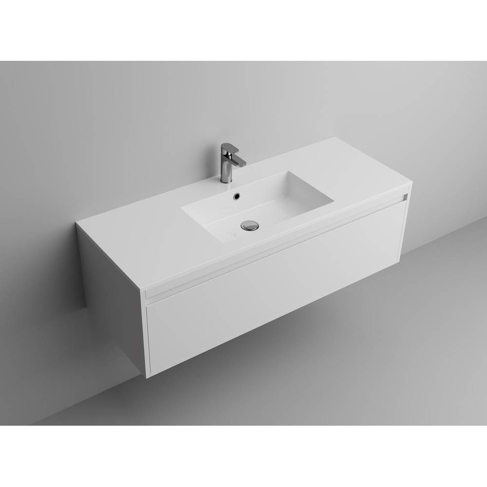 ICO Bath Square 48'' Vanity Sink Top - Gloss White-shop