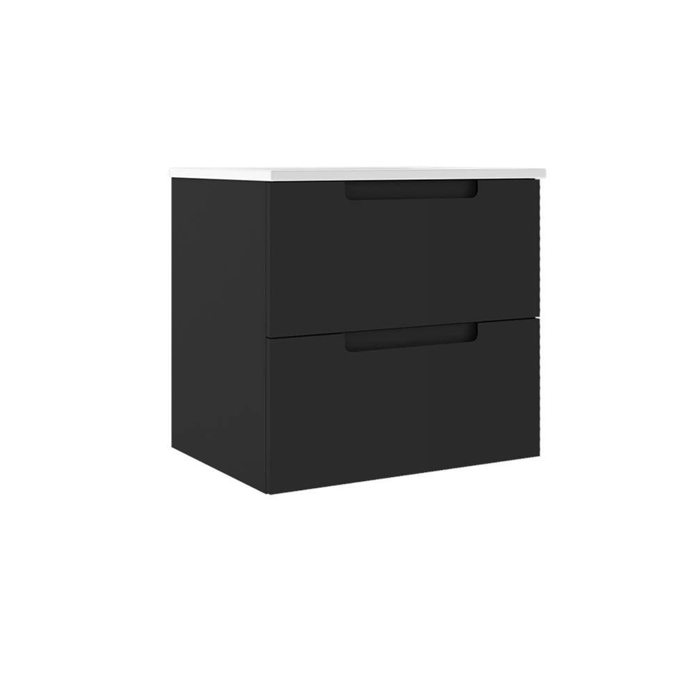 ICO Bath Coda 24'' Two Drawer Wall-Mounted Vanity - Matte Black-related
