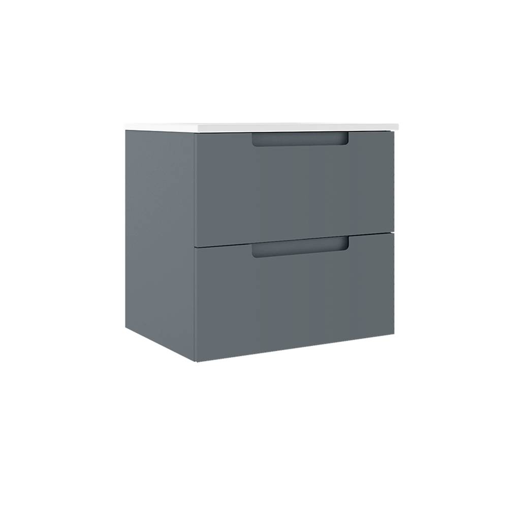 ICO Bath Coda 24'' Two Drawer Wall-Mounted Vanity - Steel Blue-related