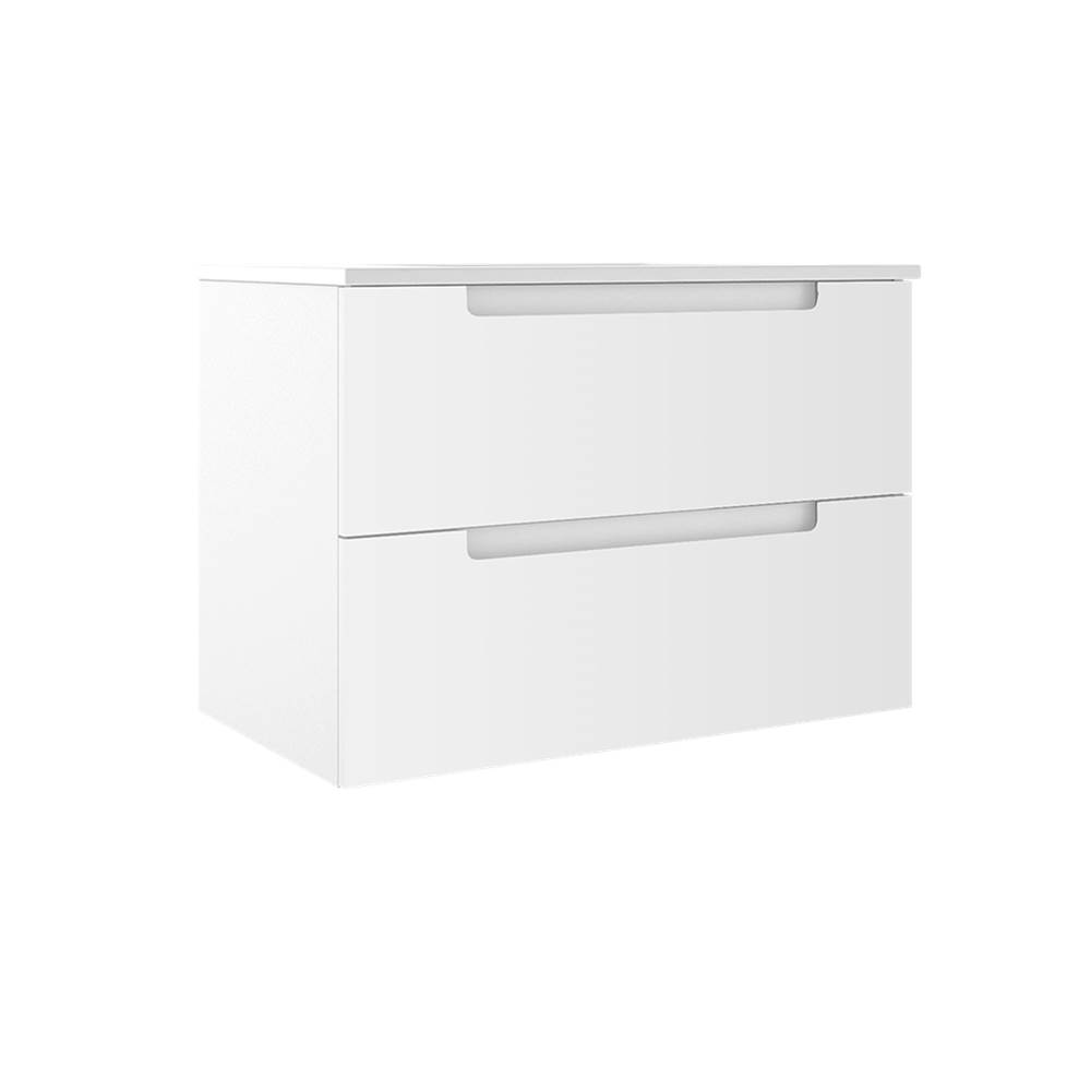 ICO Bath Coda 31'' Two Drawer Wall-Mounted Vanity - Matte White-shop