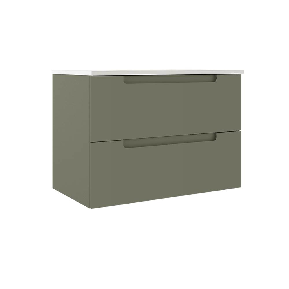 ICO Bath Coda 31'' Two Drawer Wall-Mounted Vanity - Sage Green-related