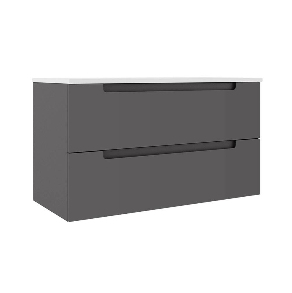 ICO Bath Coda 36'' Two Drawer Wall-Mounted Vanity - Ash Grey-related