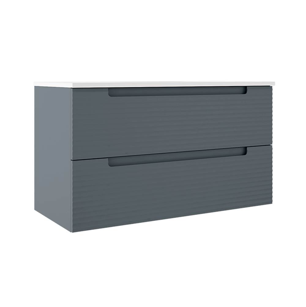 ICO Bath Coda 36'' Two Drawer Wall-Mounted Vanity - Steel Blue Ripple-related
