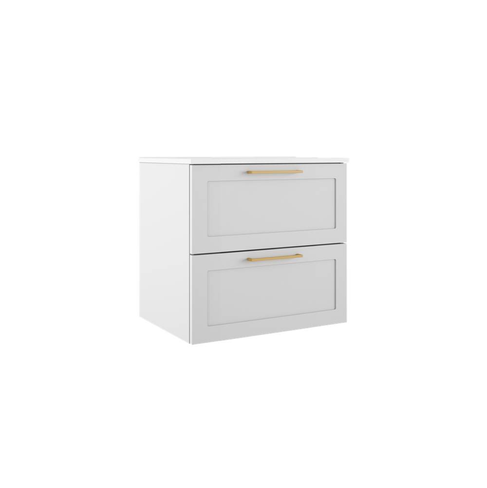 ICO Bath Rhythm 24'' Two Drawer Wall-Mounted Vanity - Matte White-shop