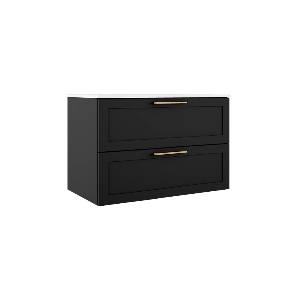 ICO Bath Rhythm 36'' Two Drawer Wall-Mounted Vanity - Matte Black-related