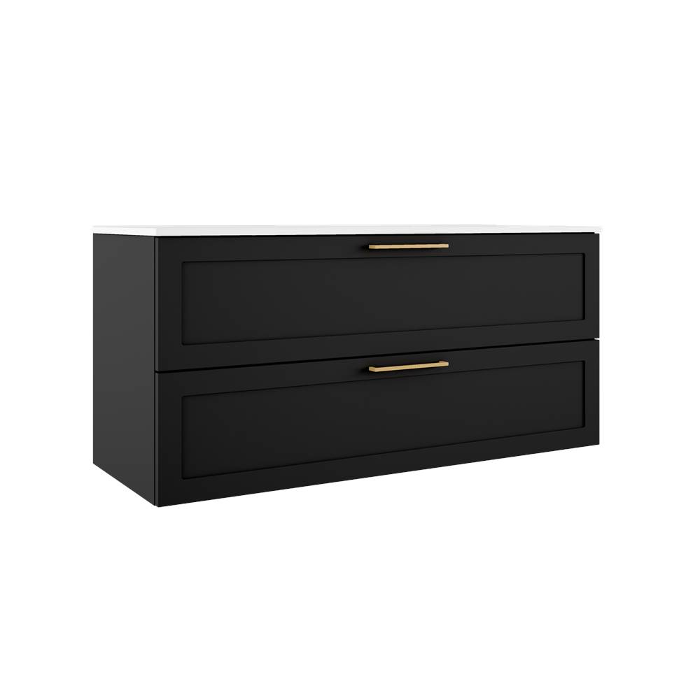 ICO Bath Rhythm 48'' Two Drawer Wall-Mounted Vanity - Matte Black-related
