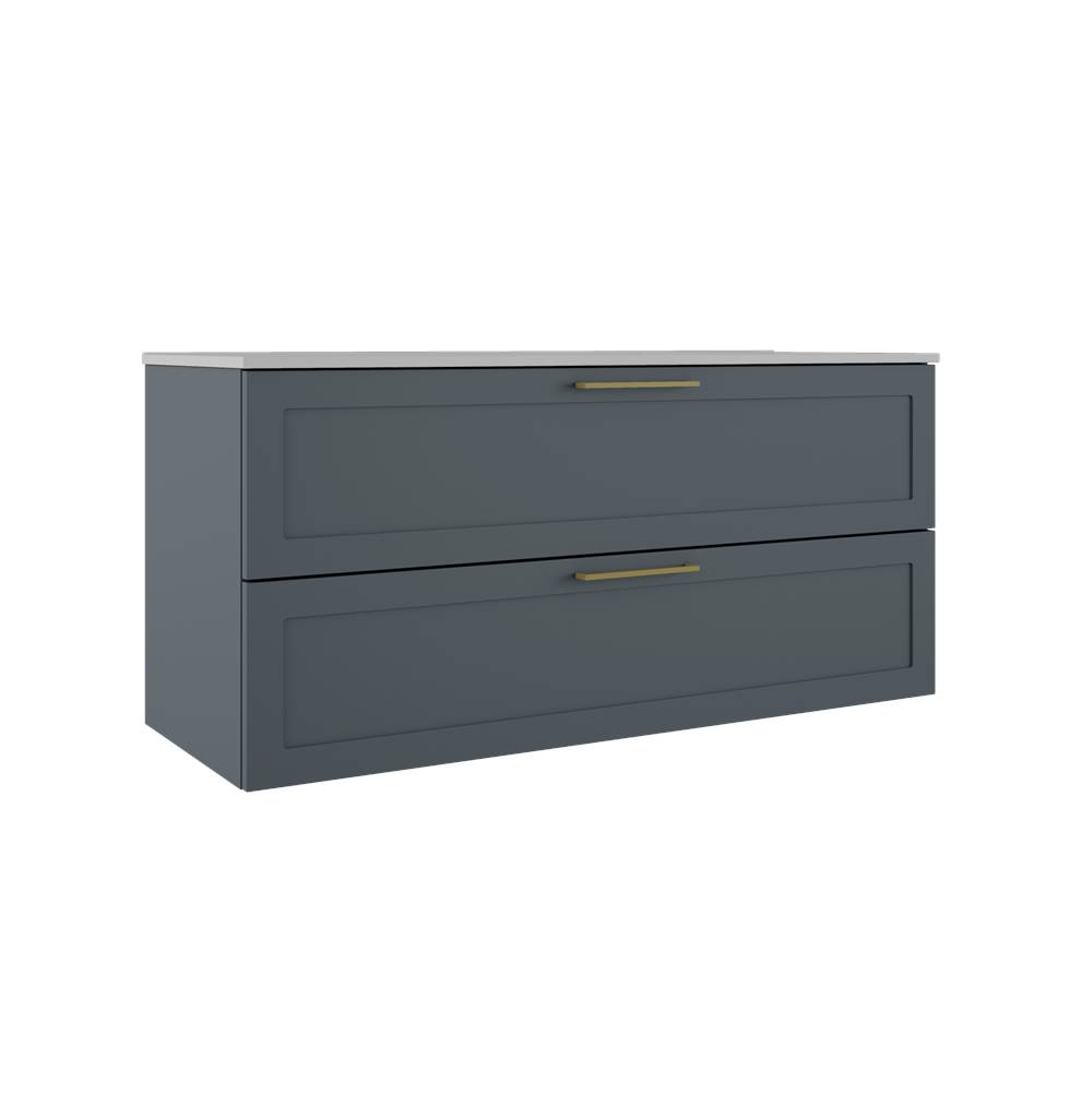 ICO Bath Rhythm 48'' Two Drawer Wall-Mounted Vanity - Steel Blue-shop