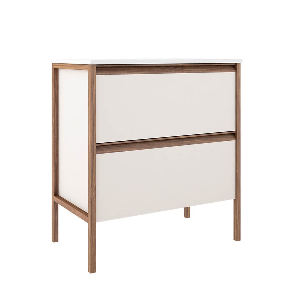 ICO Bath Tempo 31'' Two Drawer Freestanding Vanity - Matte White-related