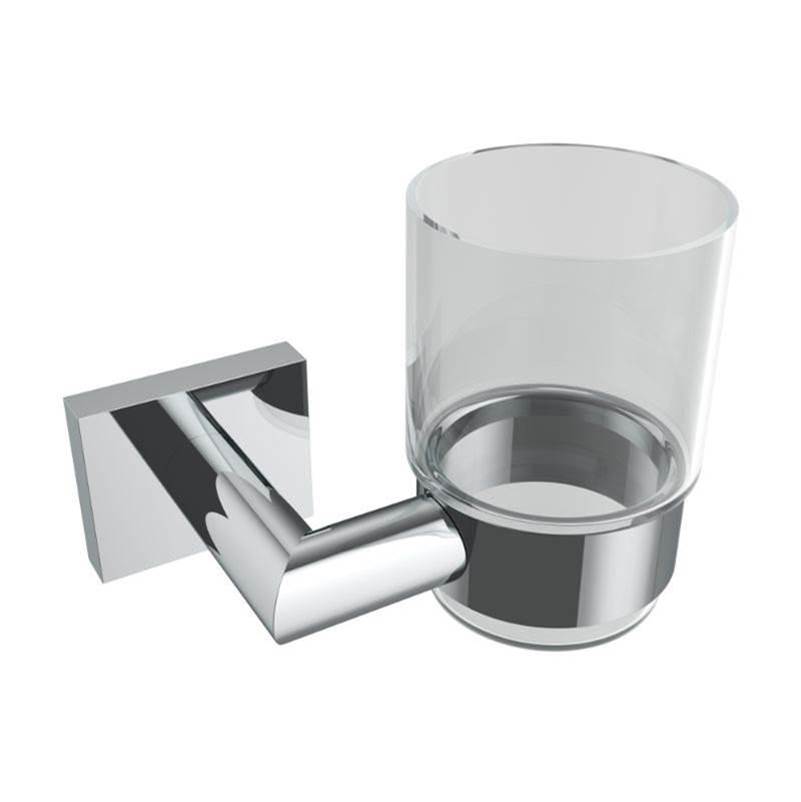 ICO Bath Crater Glass Tumbler - Chrome-related