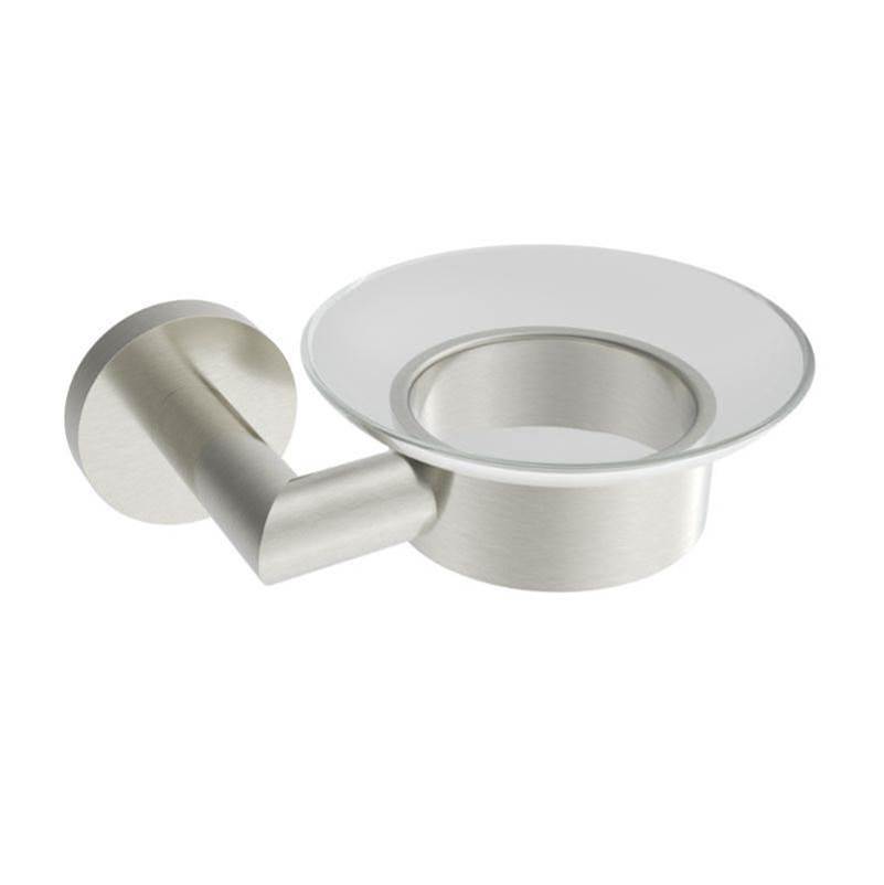 ICO Bath Summit Glass Soap Dish - Brushed Nickel-shop