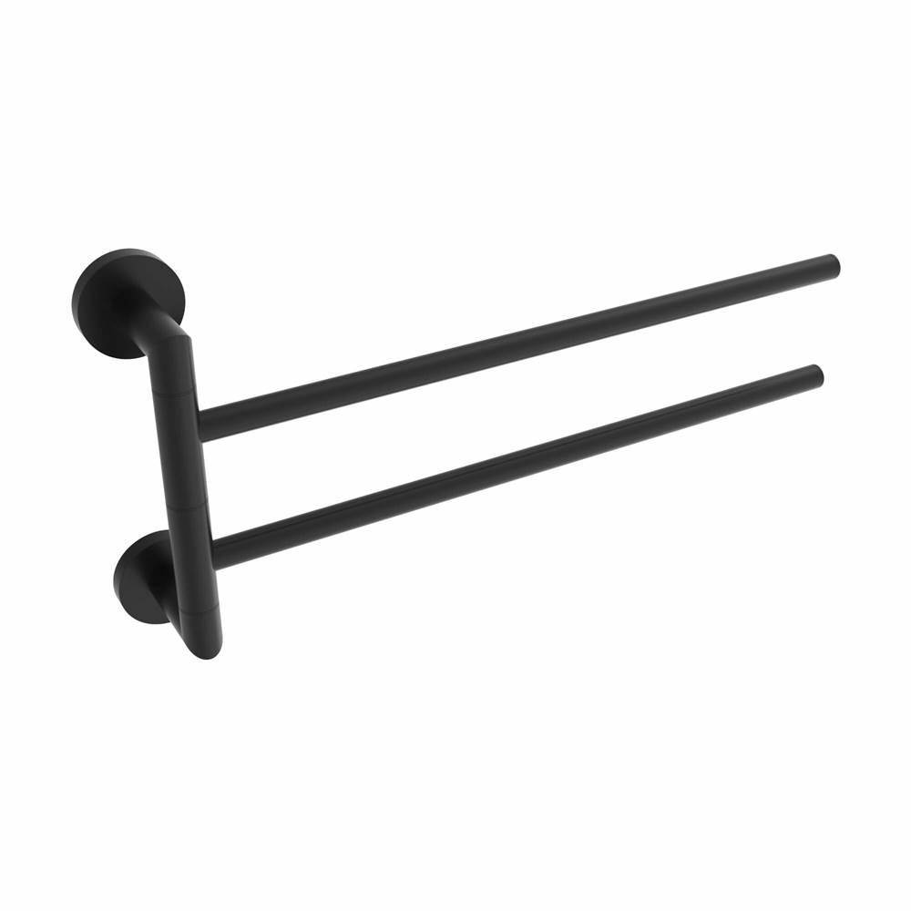 ICO Bath Summit Swivelling Towel Bar - Matte Black-shop