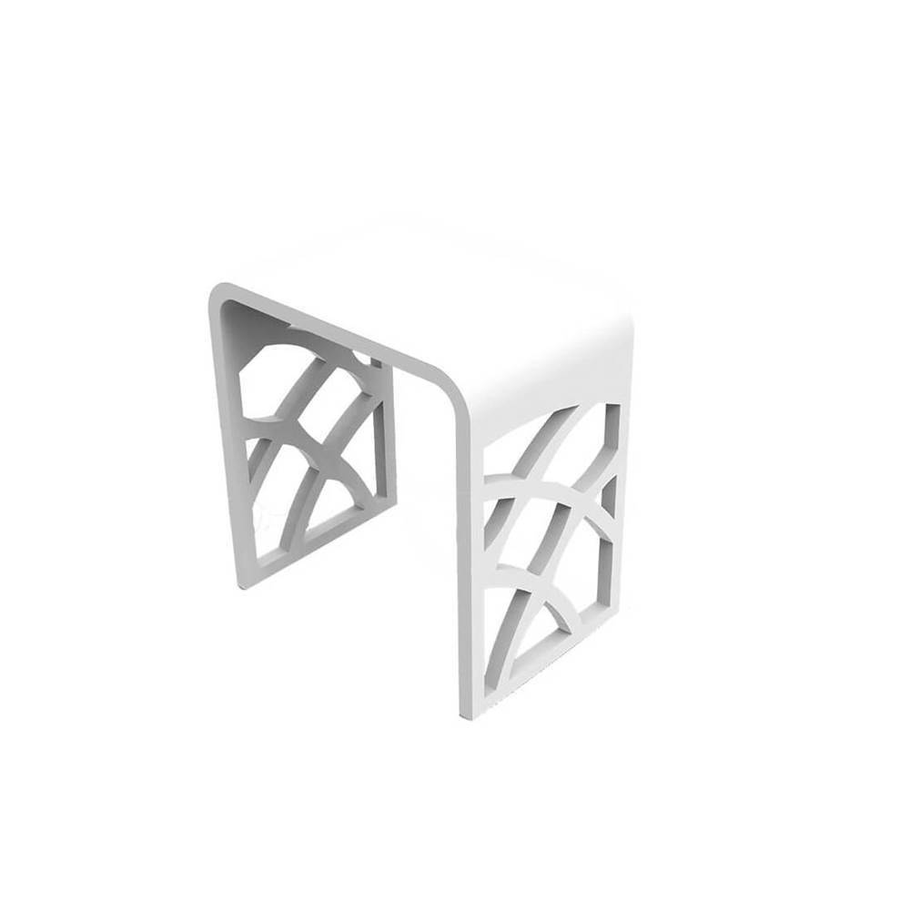 ICO Bath Shower Stool With Designer Cutouts - Matte White-related