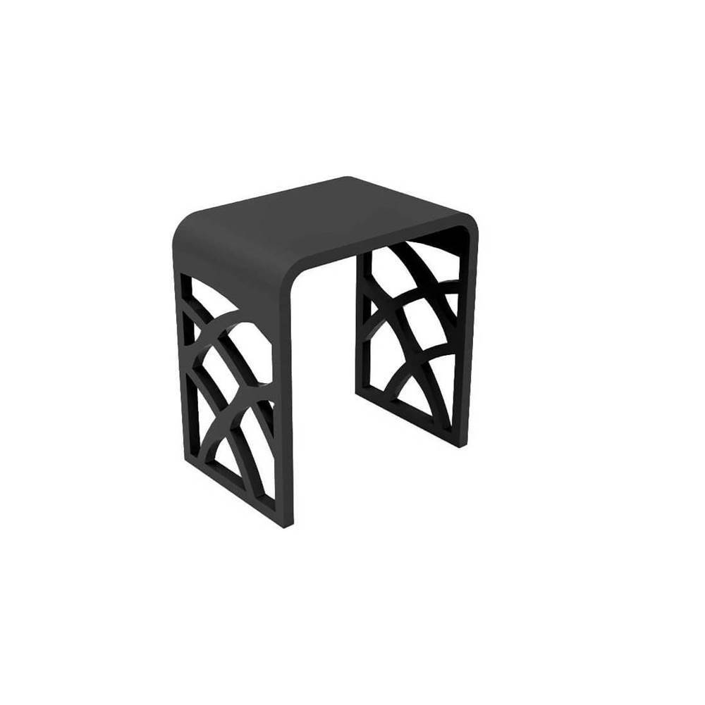 ICO Bath Shower Stool With Designer Cutouts - Matte Black-related
