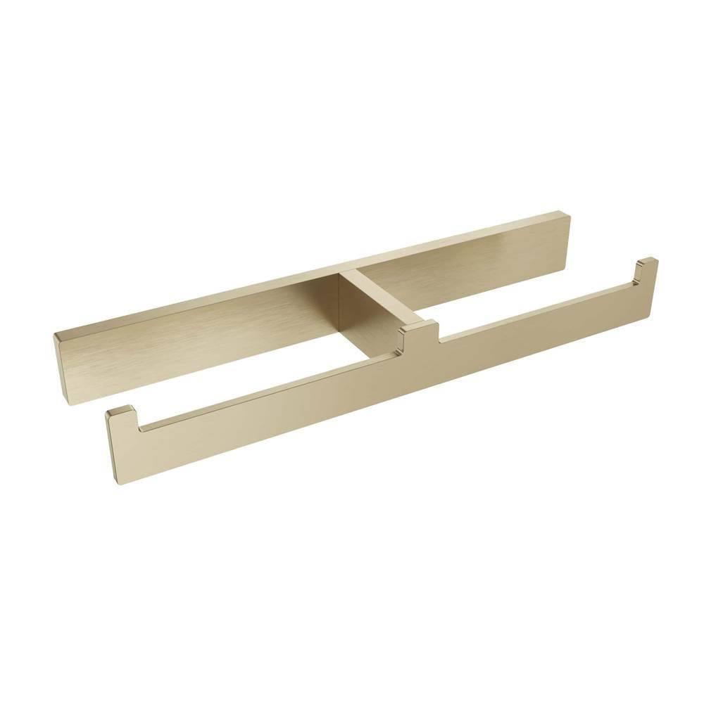 ICO Bath Erupt Double Toilet Paper Holder - Brushed Gold Light-related