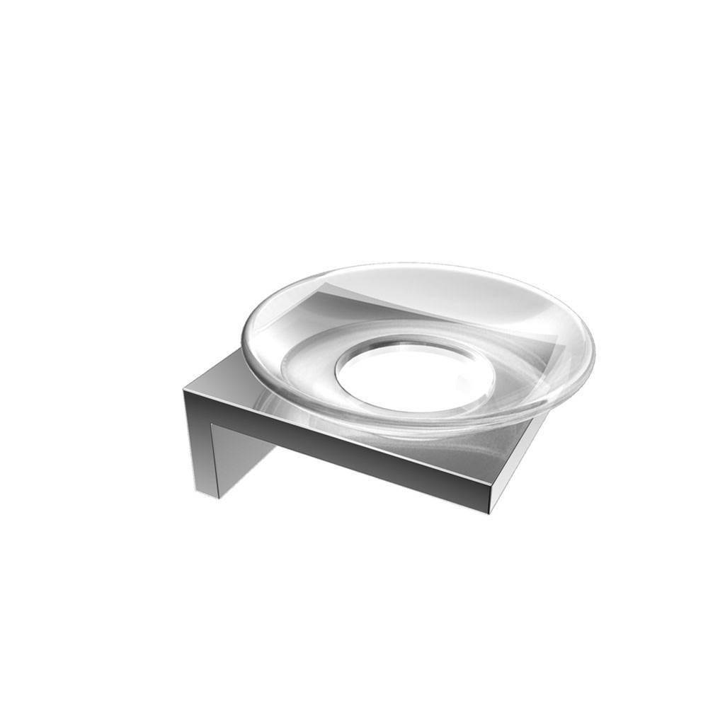 ICO Bath Erupt Glass Soap Dish - Chrome-related