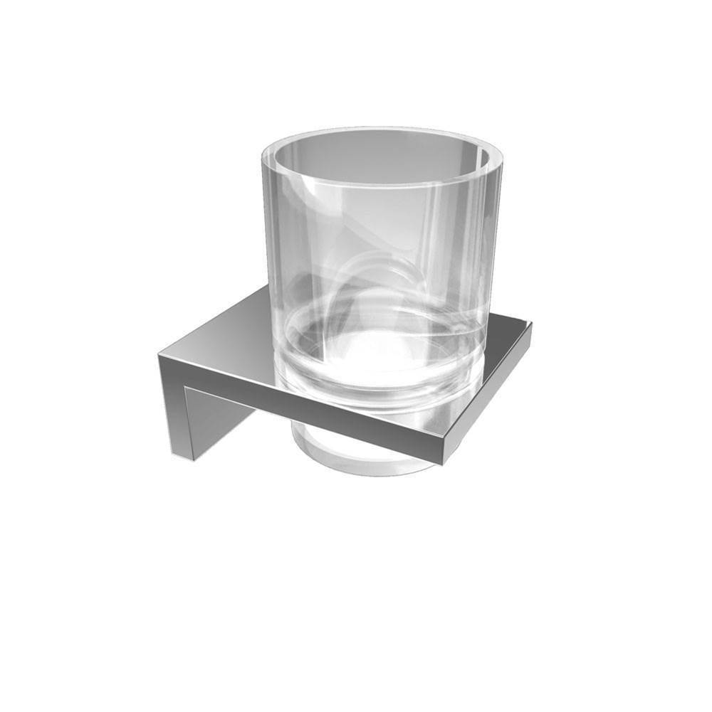 ICO Bath Erupt Glass Tumbler - Chrome-shop