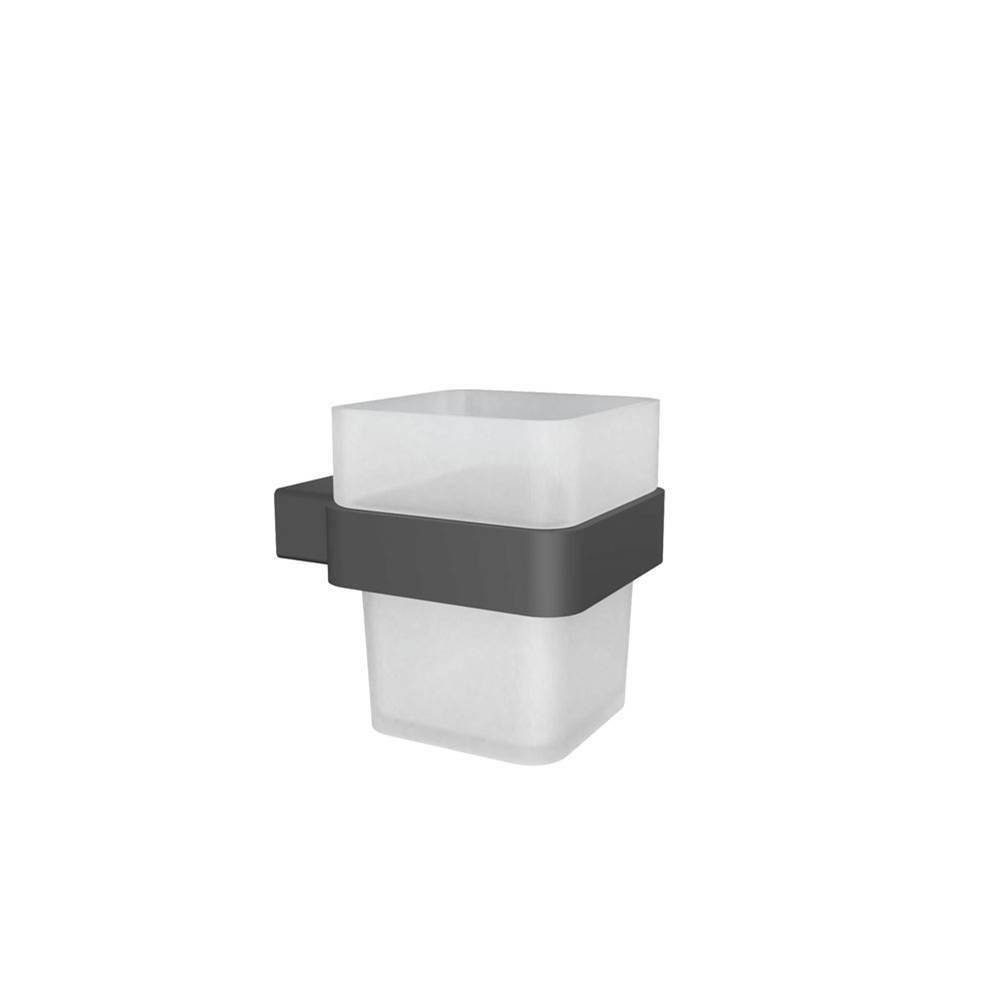 ICO Bath Cinder Glass Tumbler - Matte Black-shop