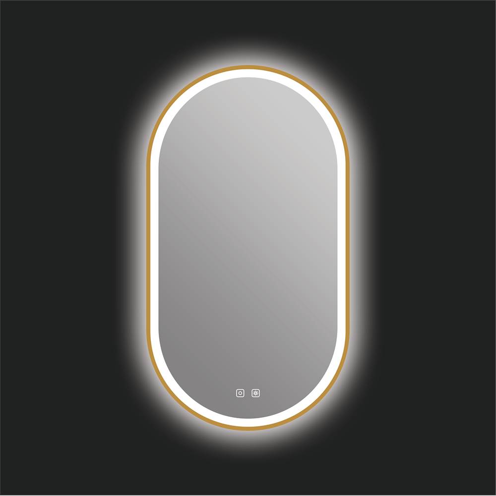 ICO Bath Kiara 20'' x 36'' LED Mirror - Brushed Gold-related