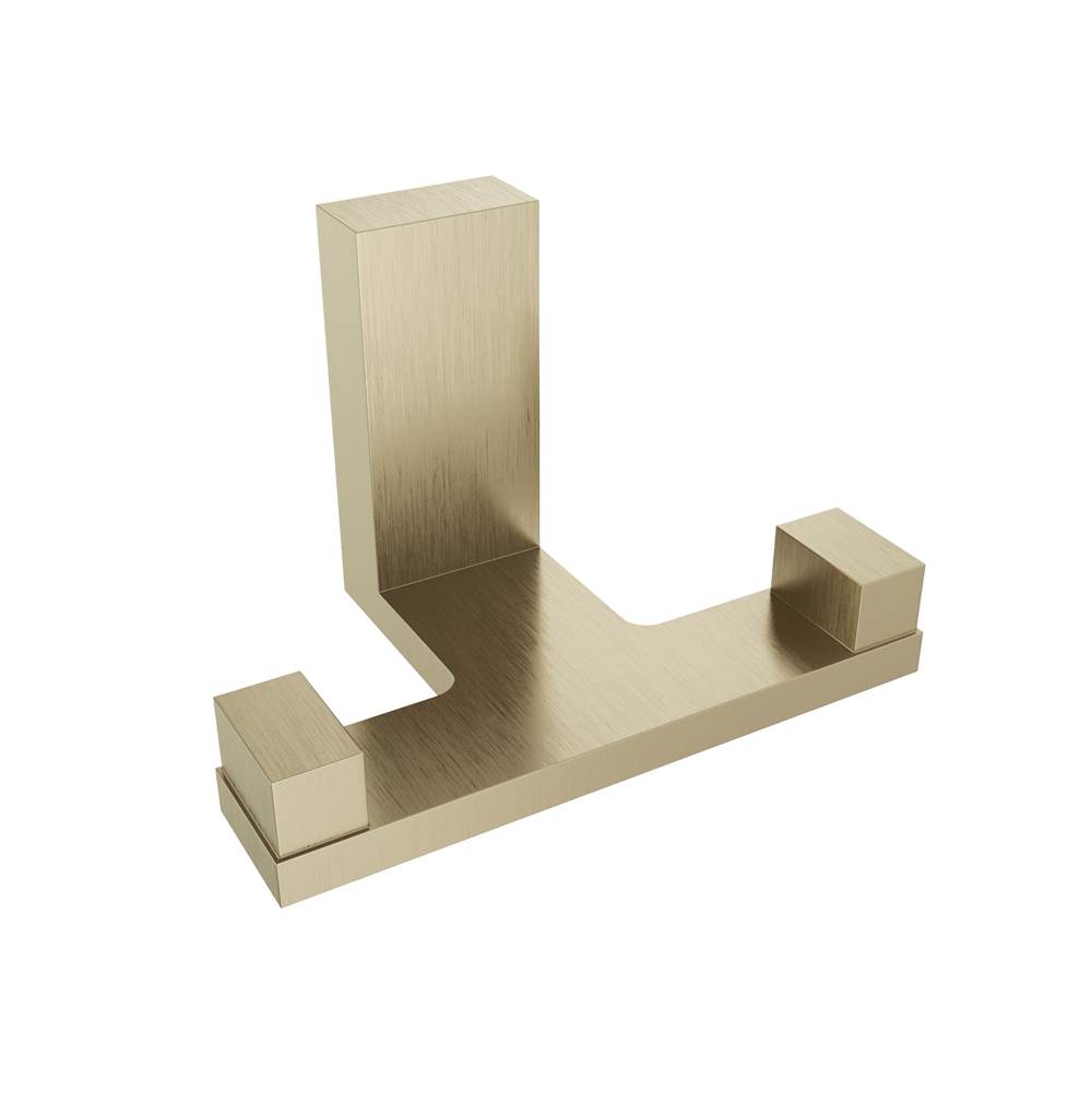 ICO Bath Fire Double Towel Hook - Brushed Gold Light-shop