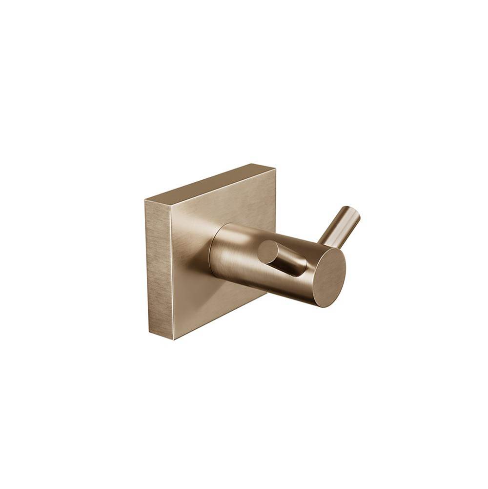 ICO Bath Crater Double Towel Hook - PVD Brushed Bronze-related