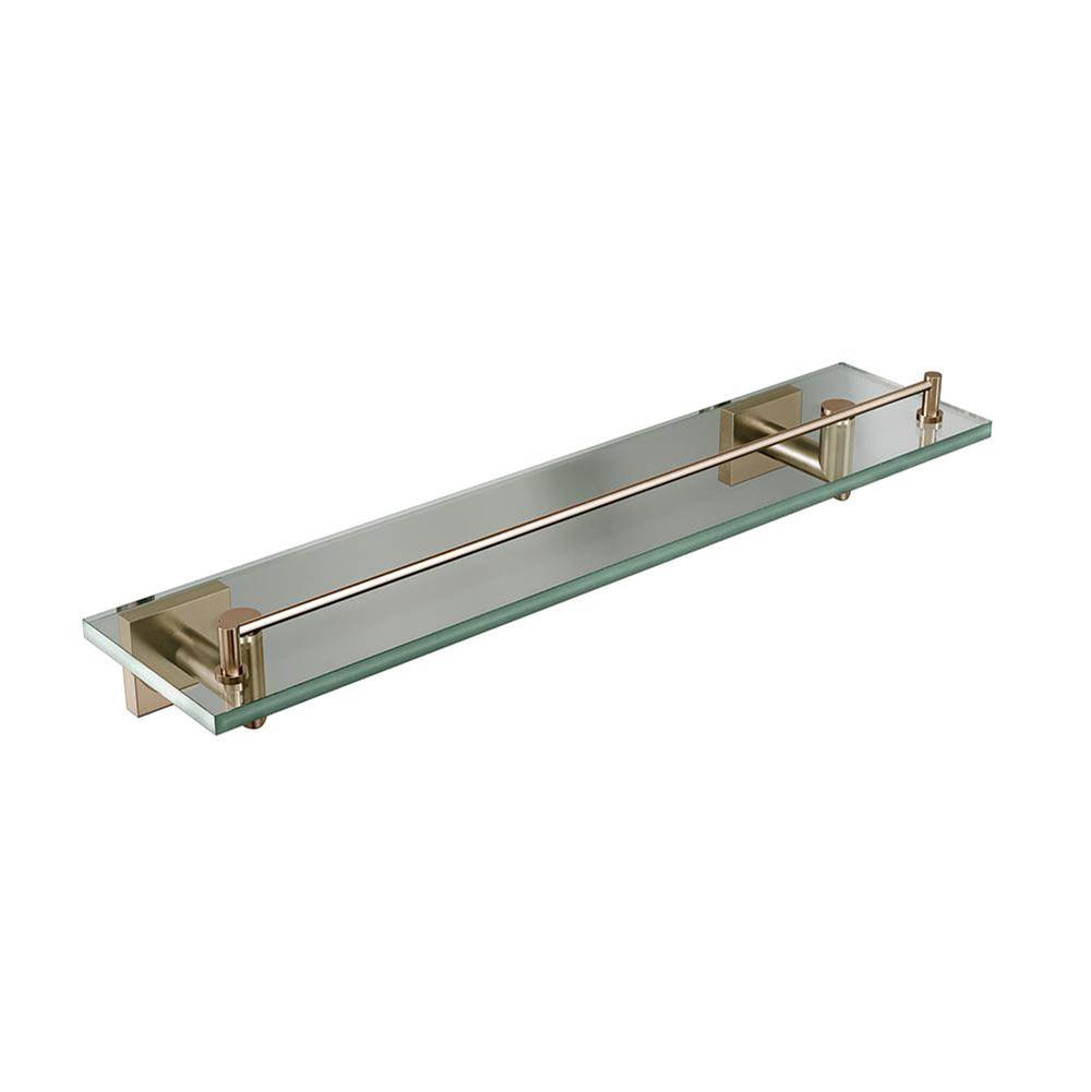 ICO Bath Crater Glass Shelf - PVD Brushed Bronze-related