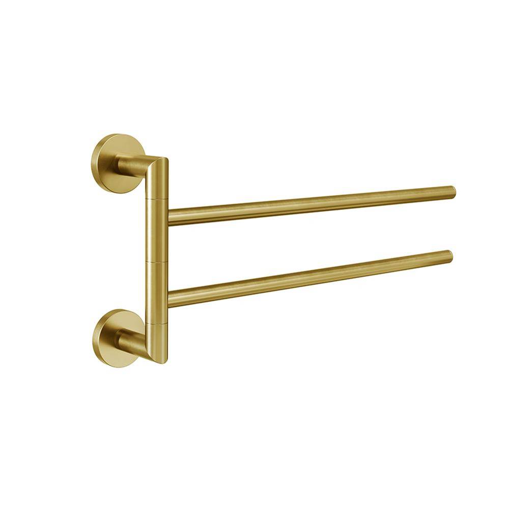 ICO Bath Summit Swivelling Towel Bar - PVD Brushed Gold-shop