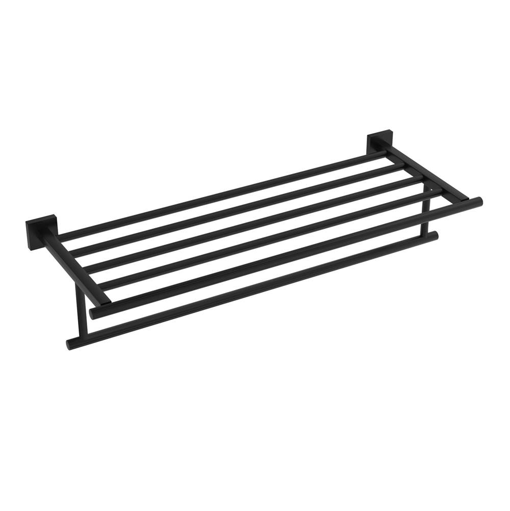 ICO Bath Heat Towel Shelf With Bar - Matte Black-shop