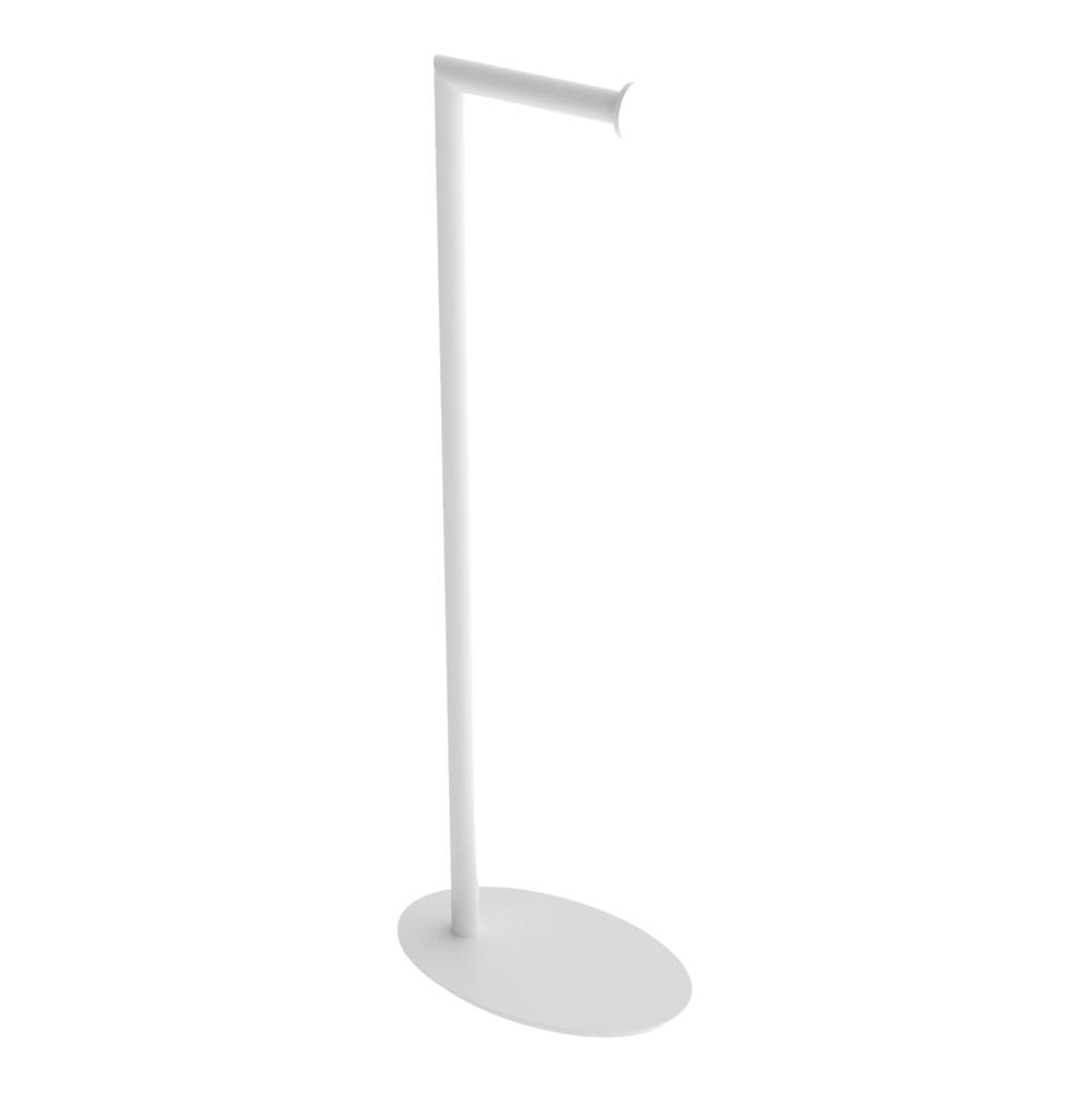 ICO Bath Round Freestanding Paper Holder - Matte White-shop