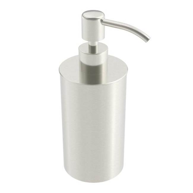 ICO Bath Freestanding 220ml Soap Dispenser - Brushed Nickel-shop