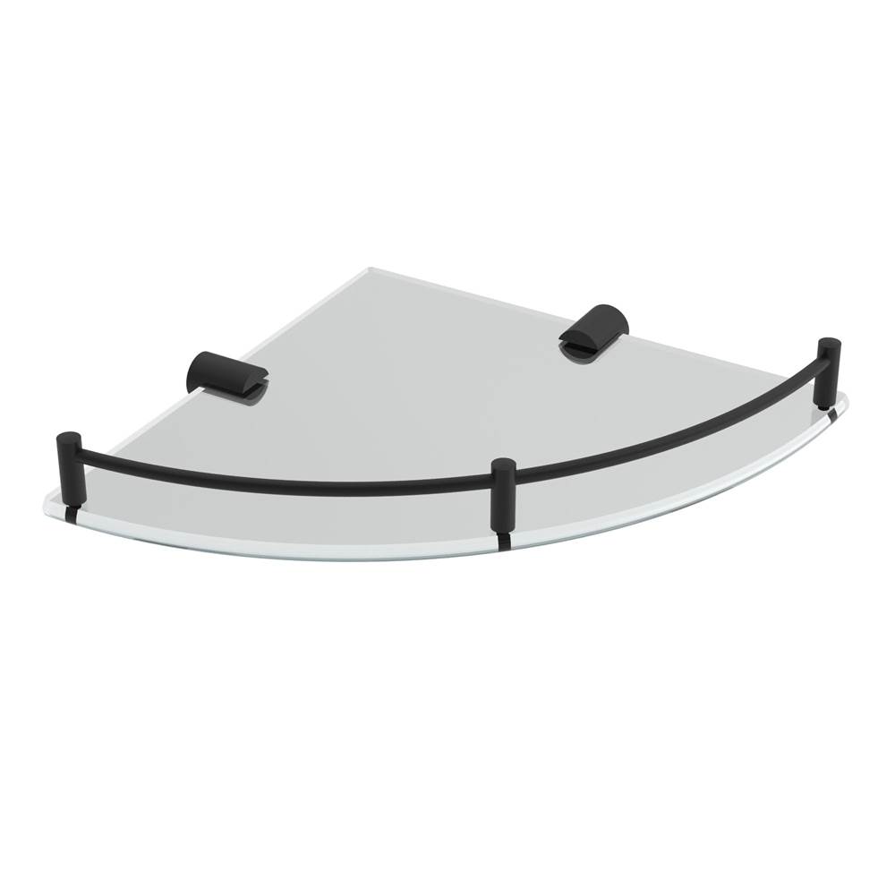 ICO Bath Glass Corner Shelf - Matte Black-related
