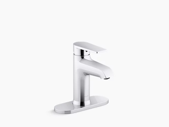 single-handle bathroom sink faucet with escutcheon-related