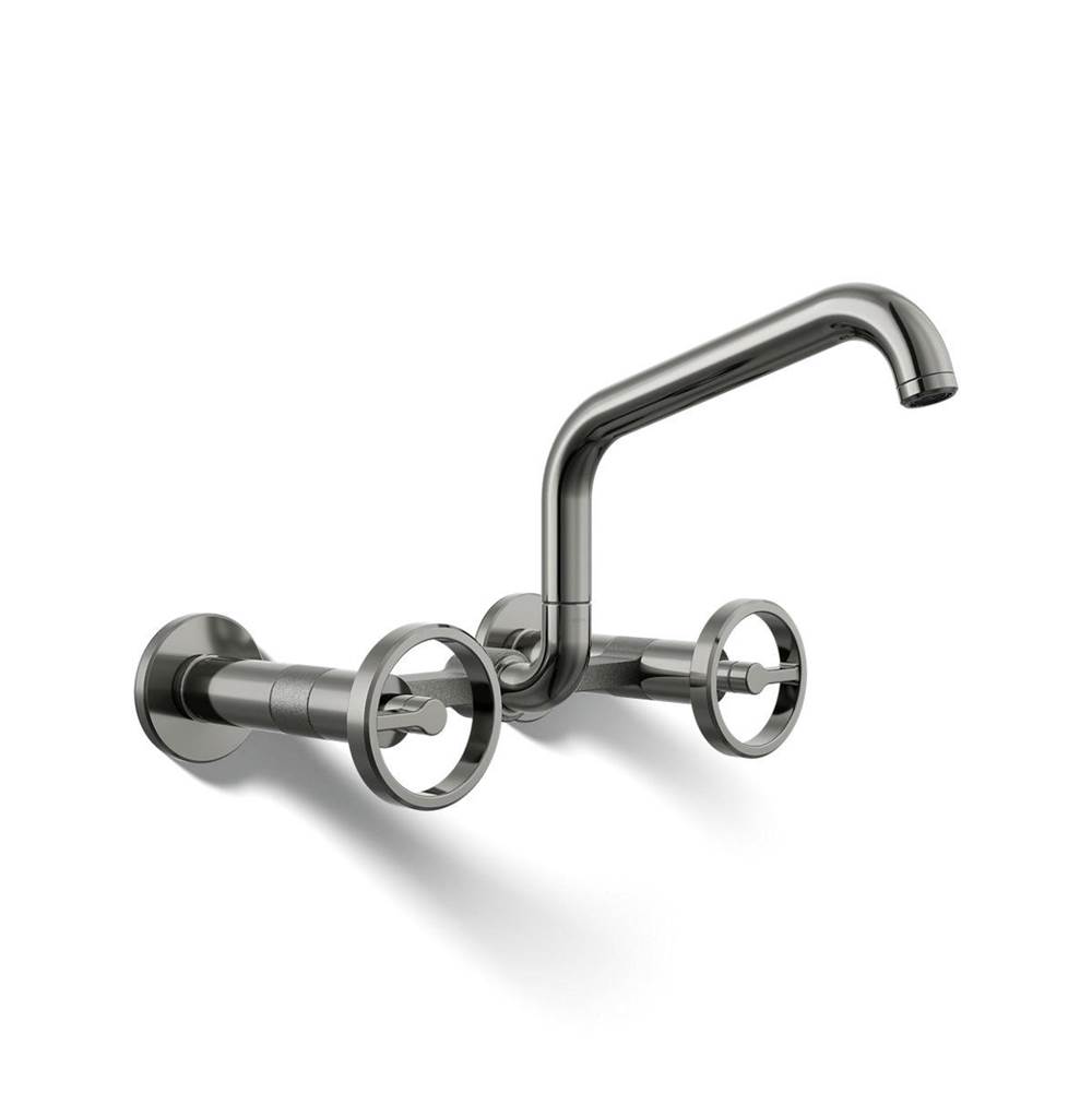 Billet™ Two-hole wall-mount bridge kitchen sink faucet-shop
