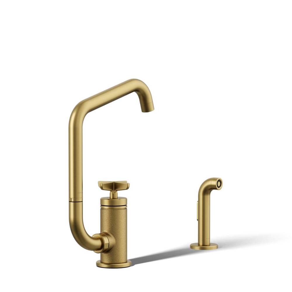 Billet™ Single-handle bar sink faucet with two-function extended-reach spout and -shop