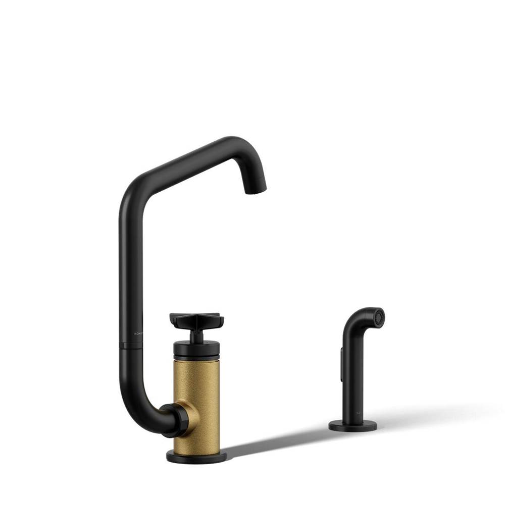 Billet™ Single-handle bar sink faucet with two-function extended-reach spout and -related