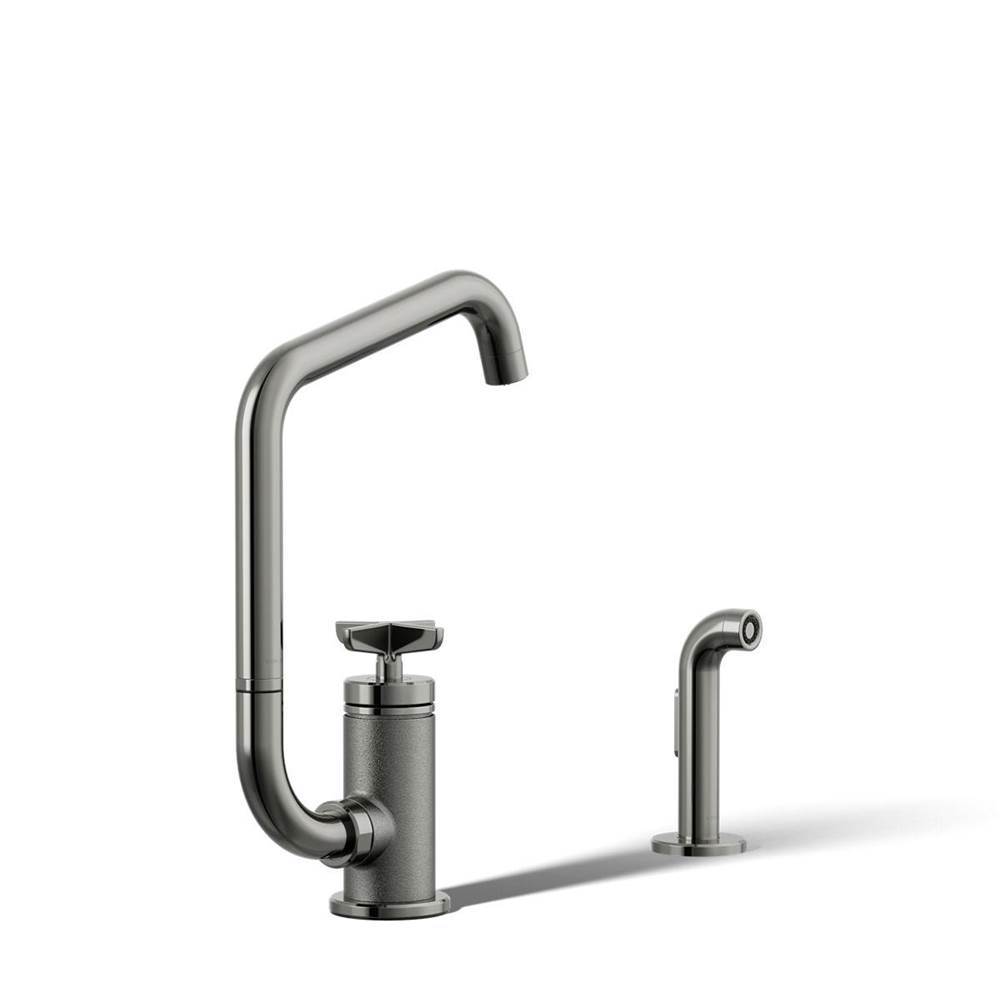 Billet™ Single-handle bar sink faucet with two-function extended-reach spout and -shop