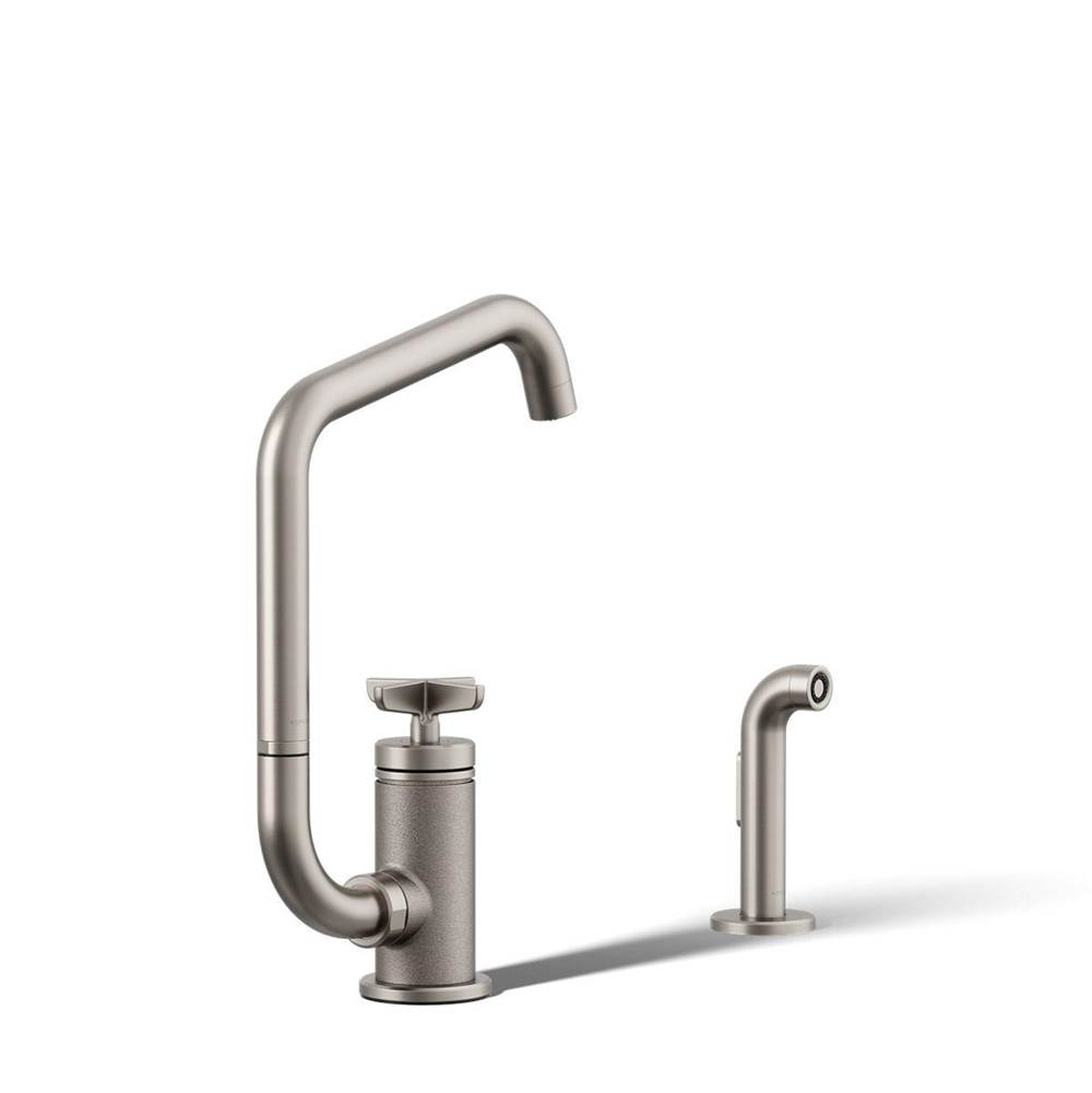 Billet™ Single-handle bar sink faucet with two-function extended-reach spout and -shop