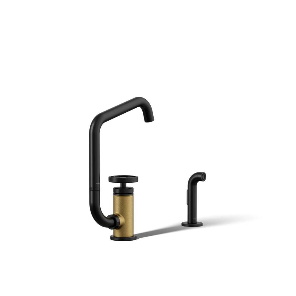 Billet™ Single-handle bar sink faucet with two-function extended-reach spout and -shop