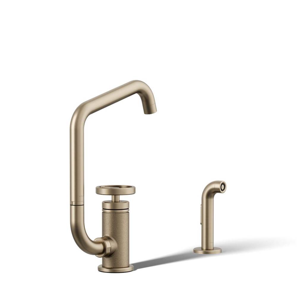 Billet™ Single-handle bar sink faucet with two-function extended-reach spout and -shop