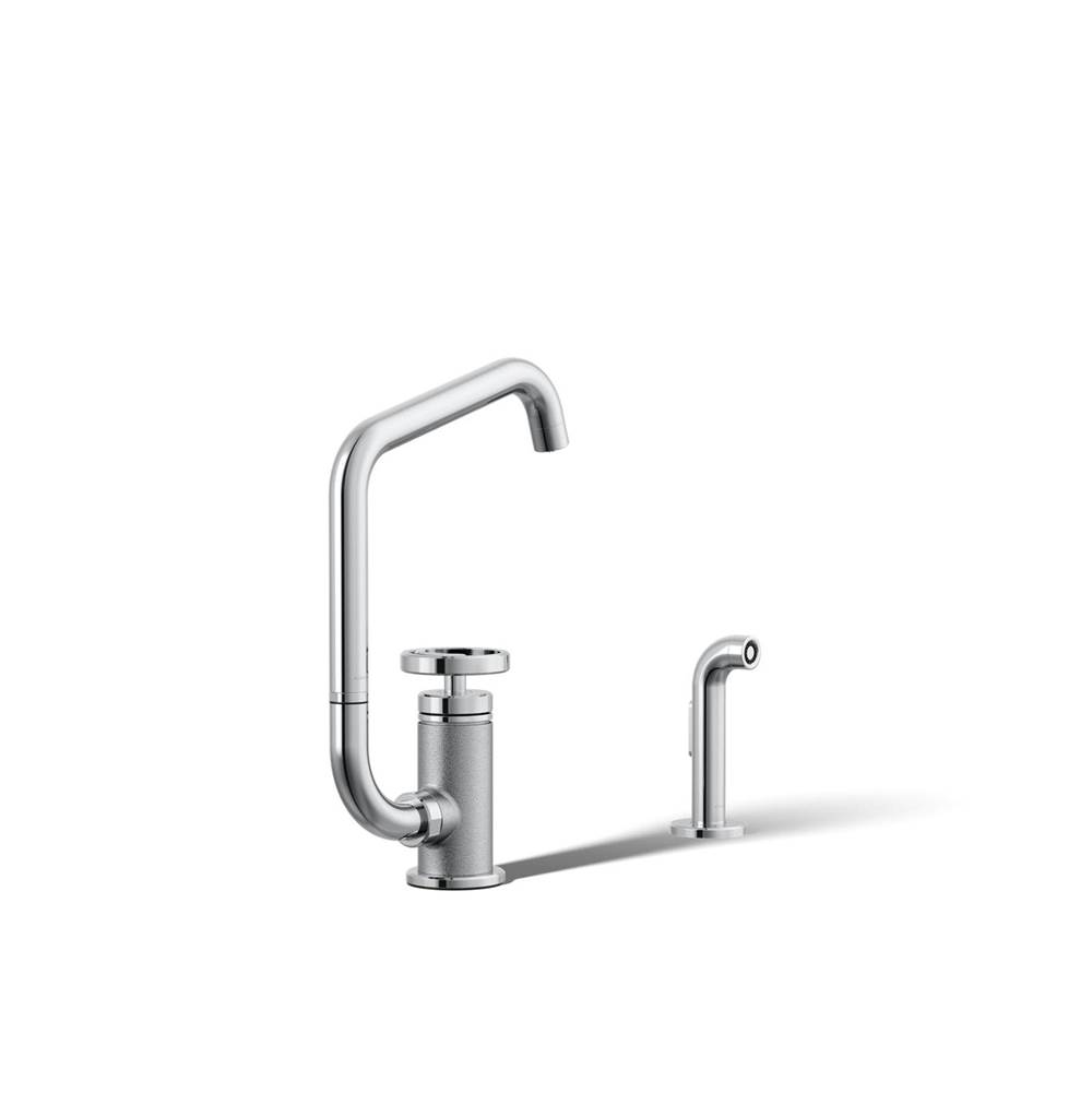 Billet™ Single-handle bar sink faucet with two-function extended-reach spout and -related