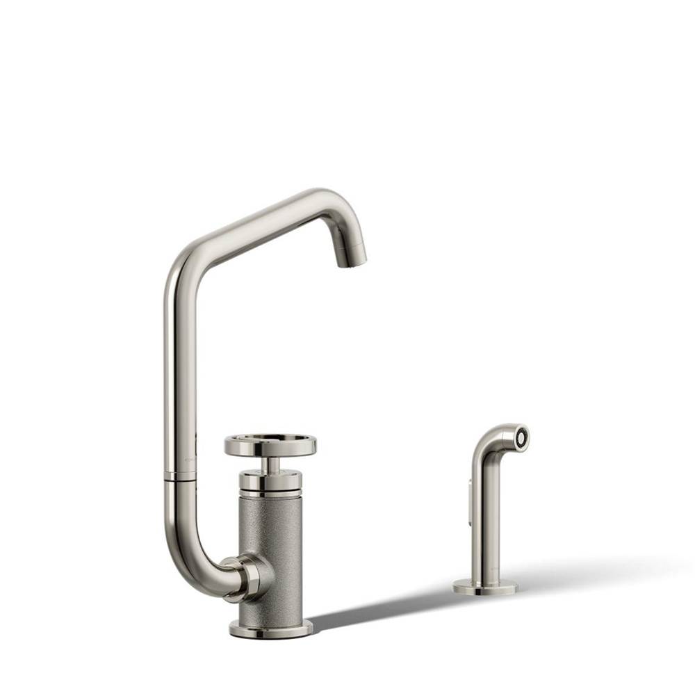 Billet™ Single-handle bar sink faucet with two-function extended-reach spout and -shop