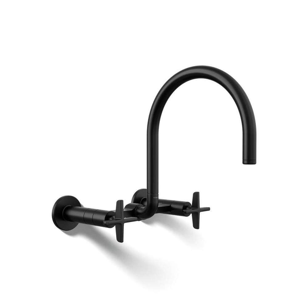Billet™ Two-hole wall-mount bridge kitchen sink faucet-shop
