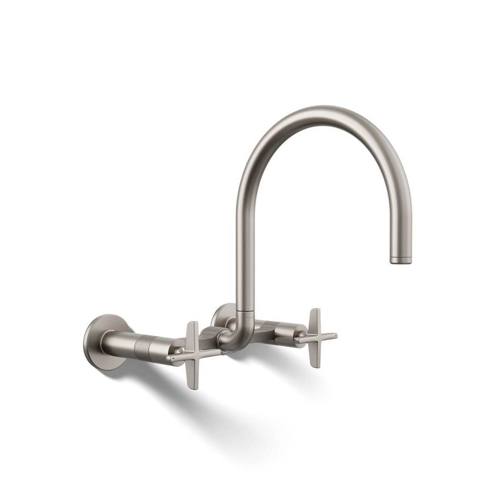 Billet™ Two-hole wall-mount bridge kitchen sink faucet-shop