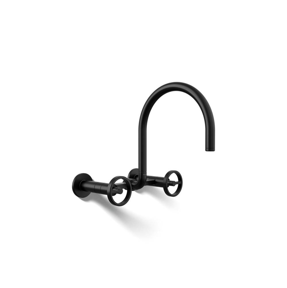 Billet™ Two-hole wall-mount bridge kitchen sink faucet-shop